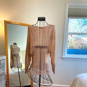 FBO Italy shimmer pink summer sweater one size